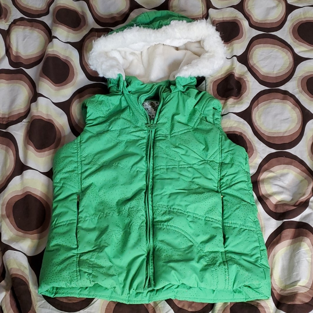 Girls Green Children Place Coat Vest Size XL (14) - Picture 1 of 8